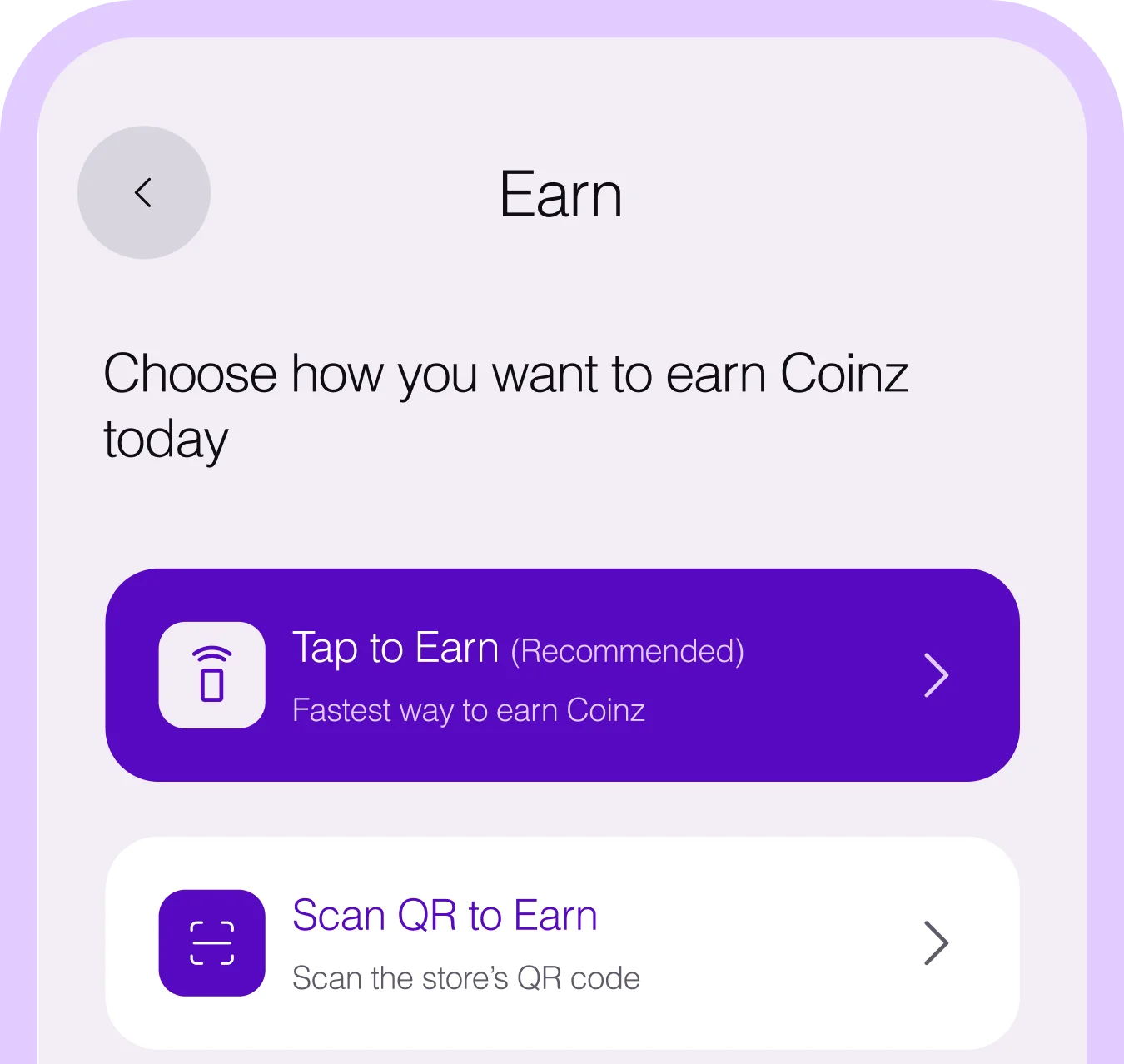 Earn options