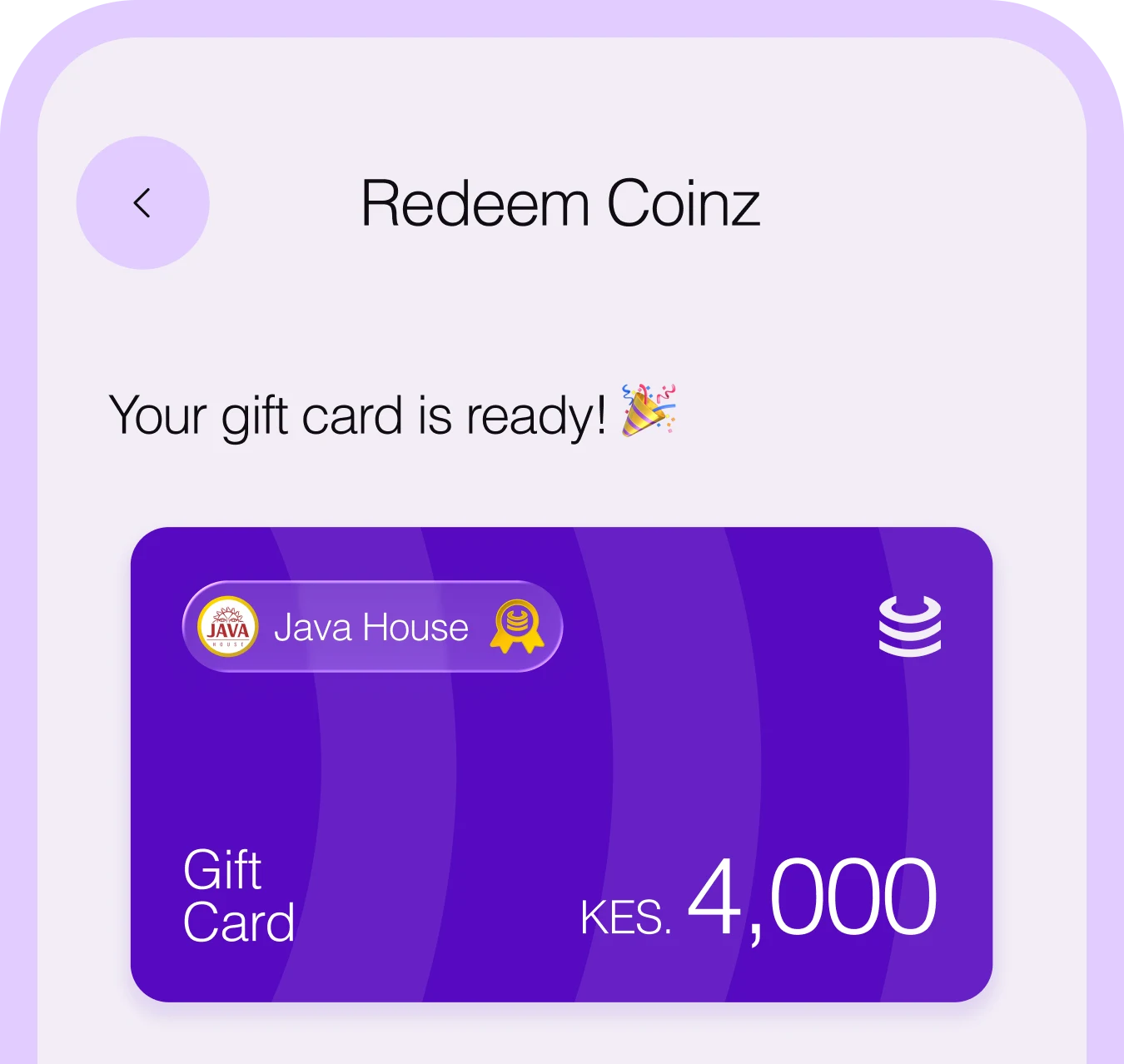 Redeem gift card